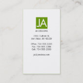 Eenvoudig Visitekaartje (Achterkant)