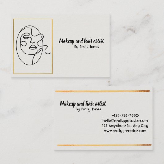 Eenvoudig visitekaartje (Voorkant / Achterkant)