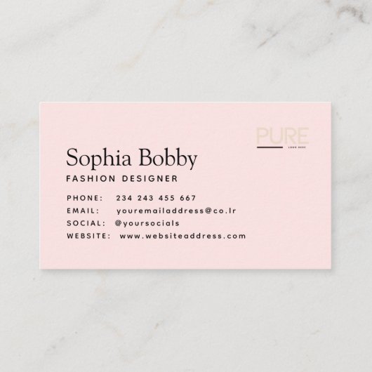 eenvoudig visitekaartje (Achterkant)