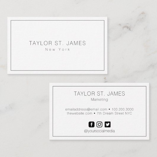 Eenvoudig Visitekaartje (Voorkant / Achterkant)