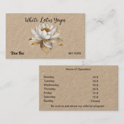  eenvoudig Visitekaartje (Voorkant / Achterkant)