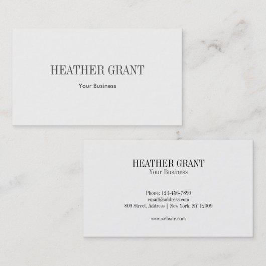 Eenvoudig Visitekaartje (Voorkant / Achterkant)