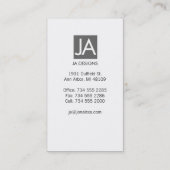 Eenvoudig Visitekaartje (Achterkant)