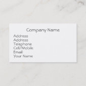 EENVOUDIG VISITEKAARTJE (Achterkant)