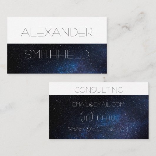 eenvoudig visitekaartje (Voorkant / Achterkant)