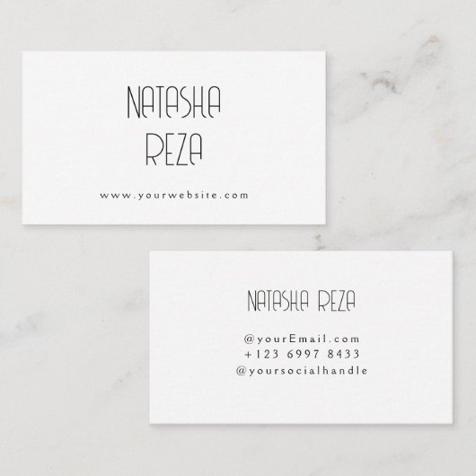 Eenvoudig Visitekaartje (Voorkant / Achterkant)