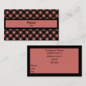 Eenvoudig Visitekaartje cirkels, lichtroze (Voorkant / Achterkant)