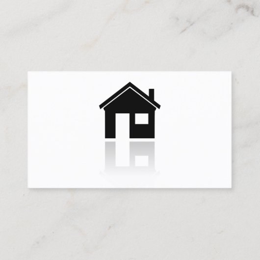 Eenvoudig Visitekaartje Home Icon Realtor (Achterkant)