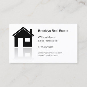 Eenvoudig Visitekaartje Home Icon Realtor