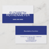 Eenvoudig Visitekaartje kobaltpaneel (Voorkant / Achterkant)