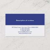 Eenvoudig Visitekaartje kobaltpaneel (Achterkant)