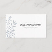 Eenvoudig visitekaartje met boomtak, bladeren, oli (Achterkant)