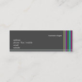 Eenvoudig visitekaartje met een aanraking van kleu (Achterkant)