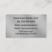 Eenvoudig Visitekaartje met een zwarte zilveren br (Achterkant)