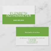 Eenvoudig Visitekaartje met groen beeldscherm voor (Voorkant / Achterkant)