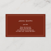 Eenvoudig Visitekaartje met platte paarden (rood) (Achterkant)