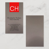 Eenvoudig Visitekaartje met rode streep (Voorkant / Achterkant)