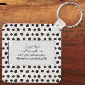 Eenvoudig Visitekaartje met vingerafdrukken Sleutelhanger (Achterkant)