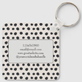 Eenvoudig Visitekaartje met vingerafdrukken Sleutelhanger (Achterkant)