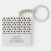 Eenvoudig Visitekaartje met vingerafdrukken Sleutelhanger (Achterkant)