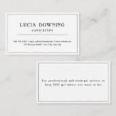 Eenvoudig Visitekaartje met witte en zwarte rand (Voorkant / Achterkant)