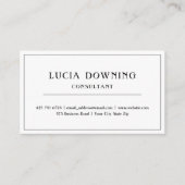 Eenvoudig Visitekaartje met witte en zwarte rand (Voorkant)