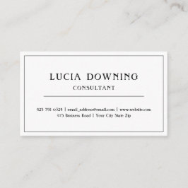 Eenvoudig Visitekaartje met witte en zwarte rand