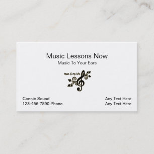 Eenvoudig Visitekaartje Muzieklessen