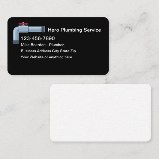 Eenvoudig Visitekaartje Plummer Service (Voorkant / Achterkant)