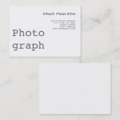 Eenvoudig Visitekaartje Trend Cute Plain White Chu (Voorkant / Achterkant)