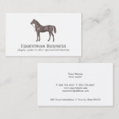 Eenvoudig Visitekaartje van bruin paardenpestrië (Voorkant / Achterkant)