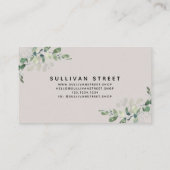 Eenvoudig Visitekaartje van de groene juwelen Euca (Achterkant)