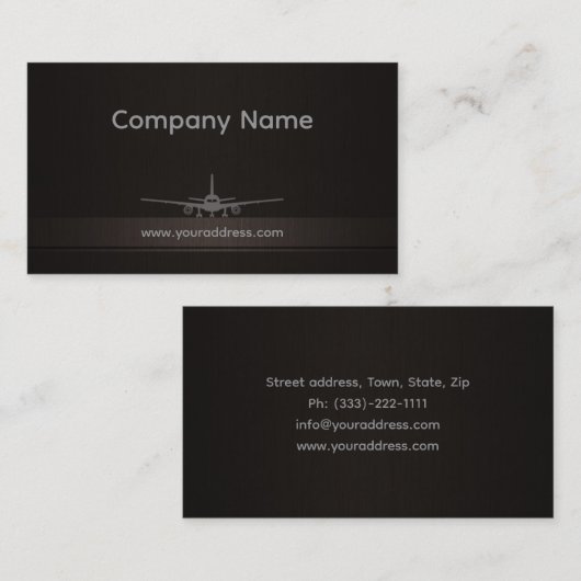 Eenvoudig Visitekaartje van de vliegtuigmaatschapp (Voorkant / Achterkant)