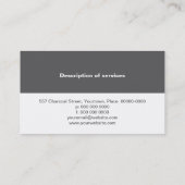 Eenvoudig Visitekaartje van het laksteenpaneel (Achterkant)