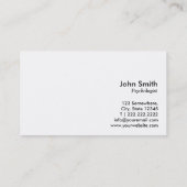 Eenvoudig Visitekaartje van psycholoog op monogram (Achterkant)