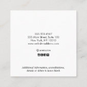 Eenvoudig Visitekaartje van witte hout in het land (Achterkant)