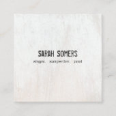 Eenvoudig Visitekaartje van witte hout in het land (Voorkant)