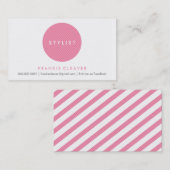 EENVOUDIG VISITEKAARTJE :: vet vlek roze (Voorkant / Achterkant)