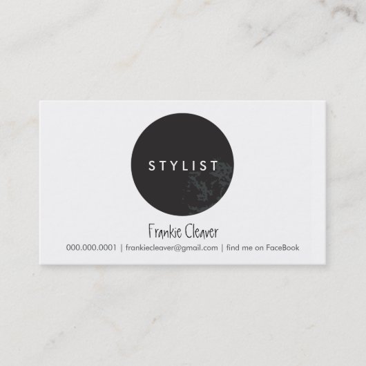EENVOUDIG VISITEKAARTJE:: vetgedrukte vlek zwart Visitekaartje (Voorkant)