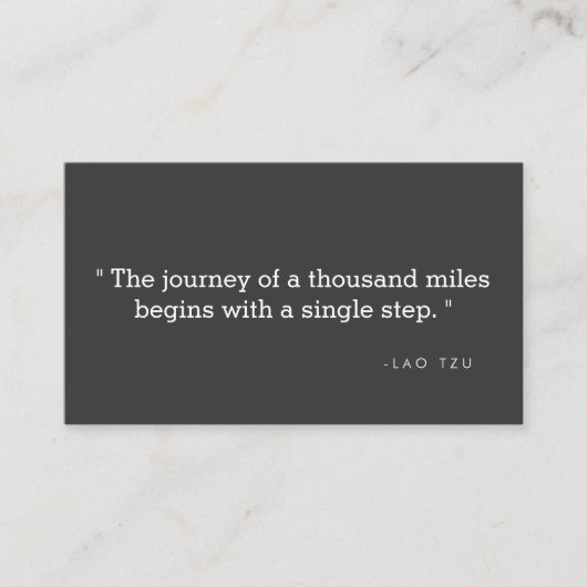 Eenvoudig Visitekaartje voor citaten van auteurs,  (Voorkant)