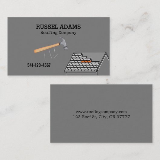 Eenvoudig Visitekaartje voor dakbedekking (Voorkant / Achterkant)