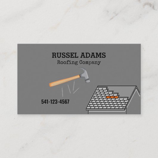 Eenvoudig Visitekaartje voor dakbedekking (Voorkant)