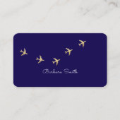 Eenvoudig Visitekaartje voor een reisagent BLUE (Voorkant)