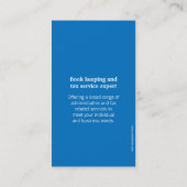 Eenvoudig visitekaartje voor financiering met een  (Achterkant)