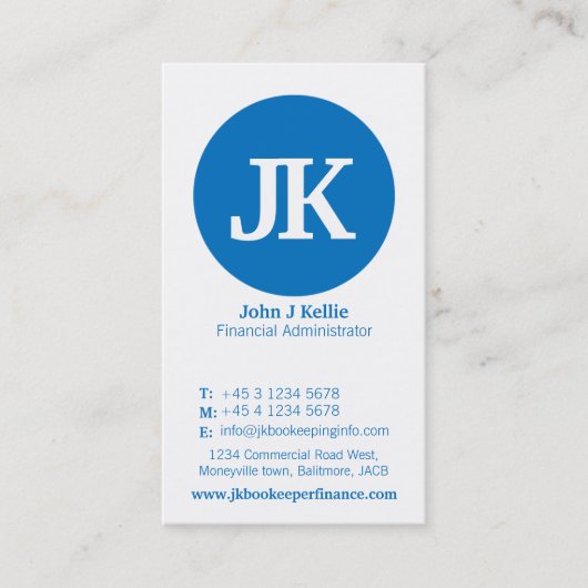 Eenvoudig visitekaartje voor financiering met een  (Voorkant)