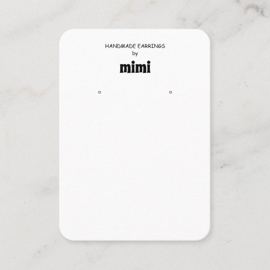 Eenvoudig Visitekaartje voor oorscherm (Voorkant)