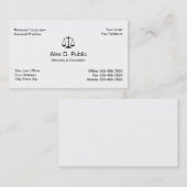 Eenvoudig Visitekaartje voor openbare aanklager (Voorkant / Achterkant)