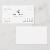 Eenvoudig Visitekaartje voor openbare aanklager (Voorkant / Achterkant)