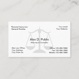 Eenvoudig Visitekaartje voor openbare aanklager