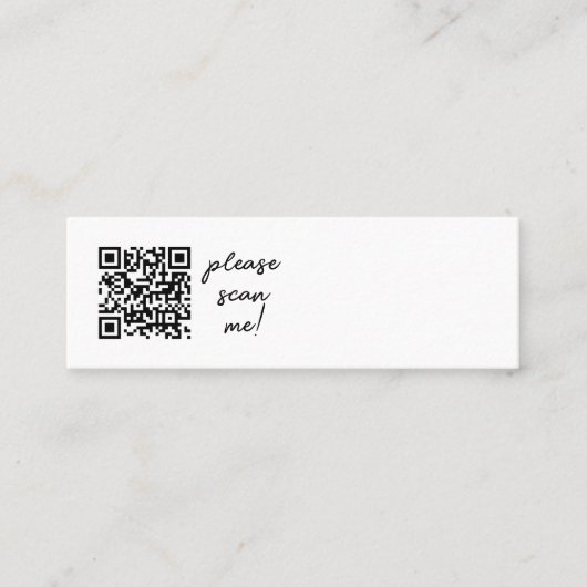 Eenvoudig Visitekaartje voor QR-code op de website (Voorkant)